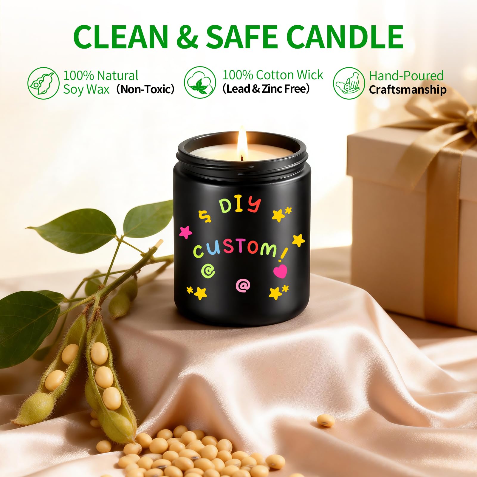 Soy wax with lead-free cotton wick burn details