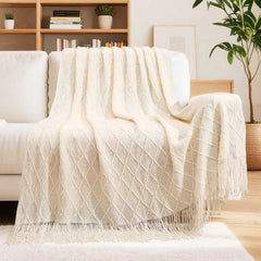 Spa gift basket contents including blanket and mug