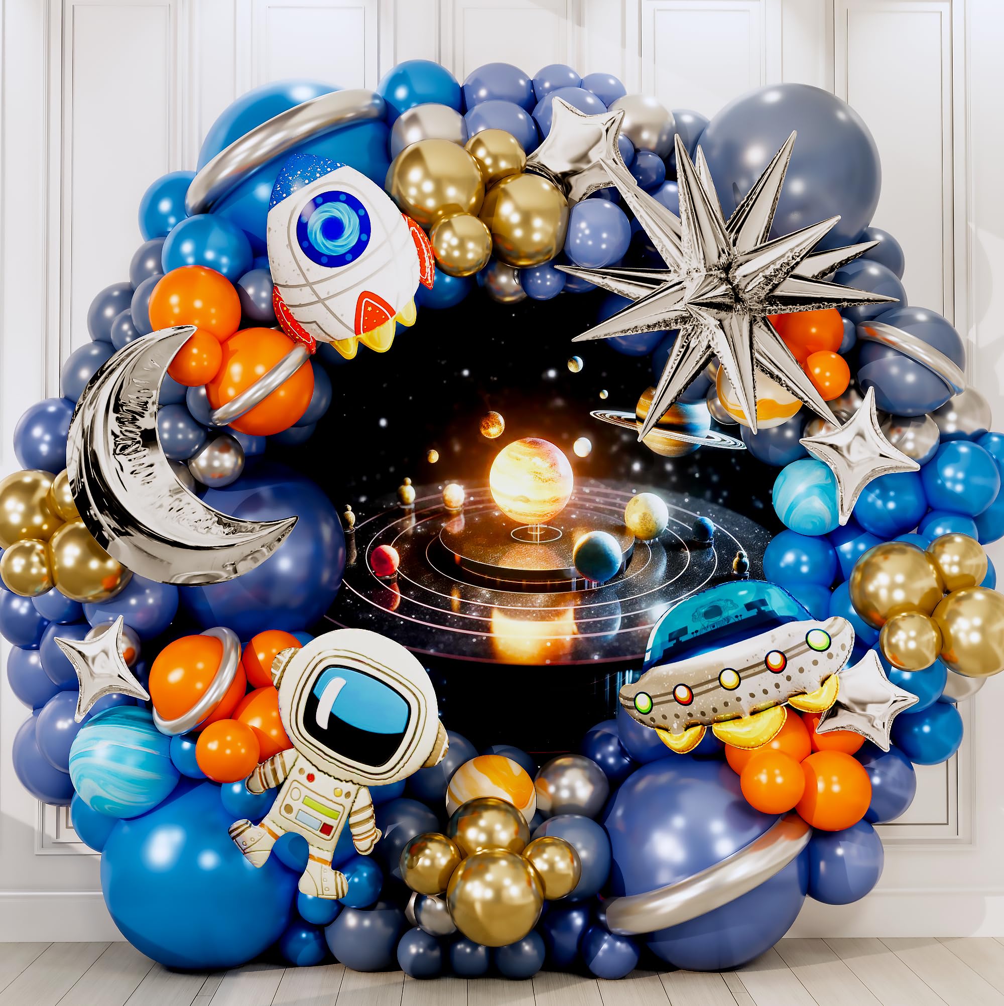 Space balloon arch kit astro birthday image