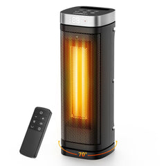 17 inches ceramic space heater with remote control for indoor use