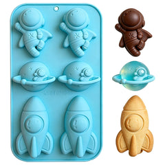 Space themed silicone mold astronaut design