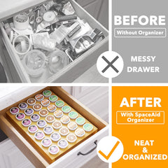 Bamboo K-Cup pod organizer SpaceAid drawer