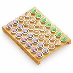 SpaceAid bamboo K Cup Drawer Organizer Insert 35 slots