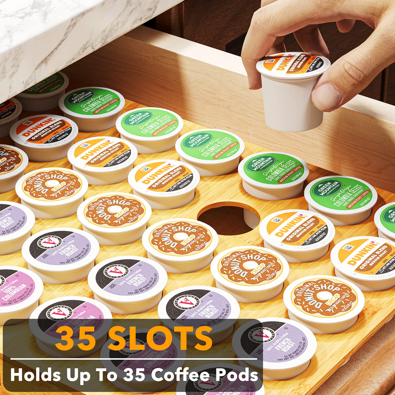 SpaceAid K Cup drawer insert for 35 K-Cups