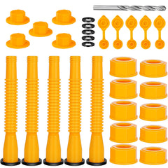 Spacemart gas can spout replacement 5 pack yellow
