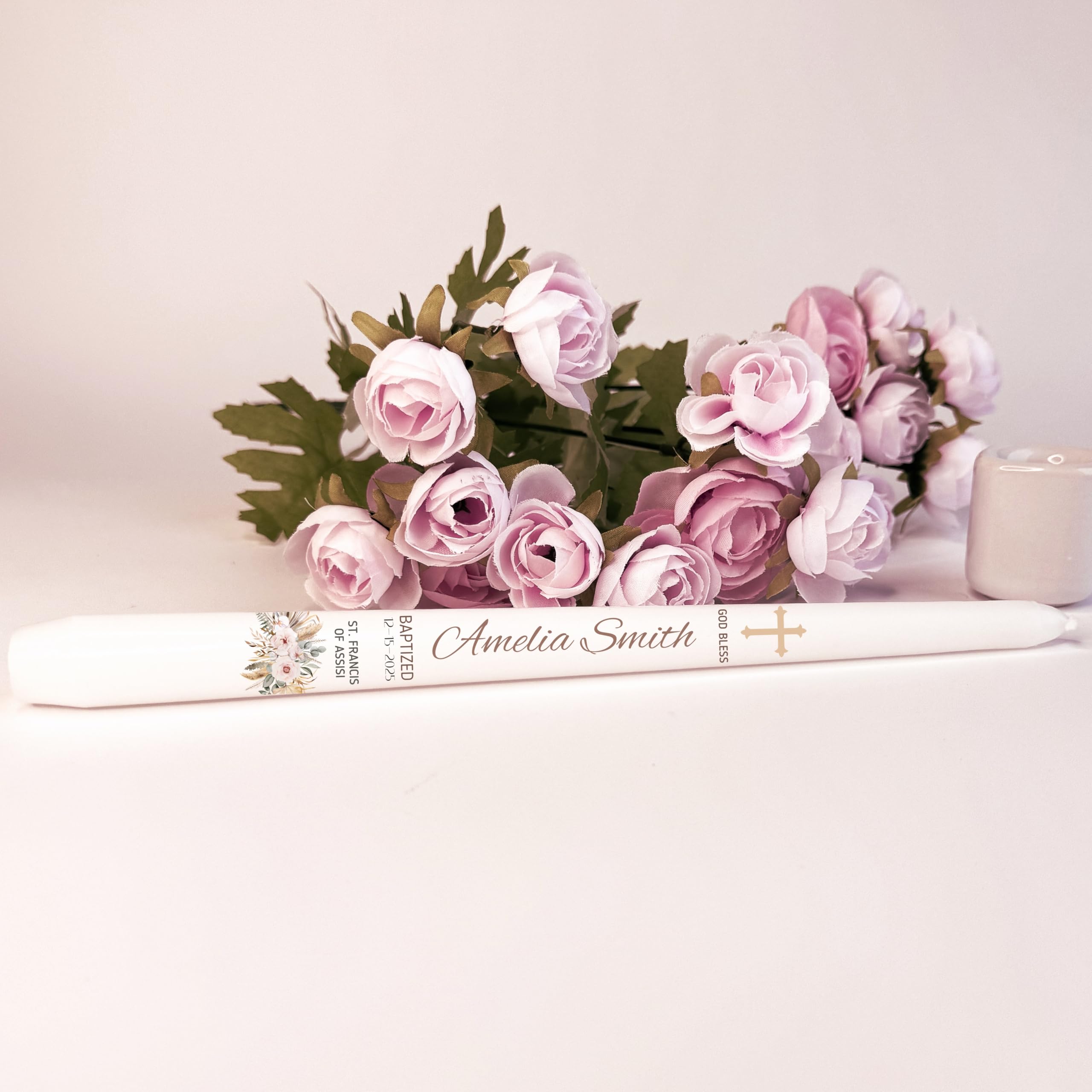 Religious celebration baptism candle