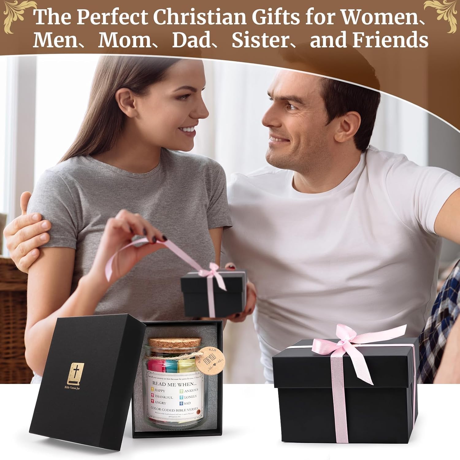 Inspirational Christian gift set in glass jar