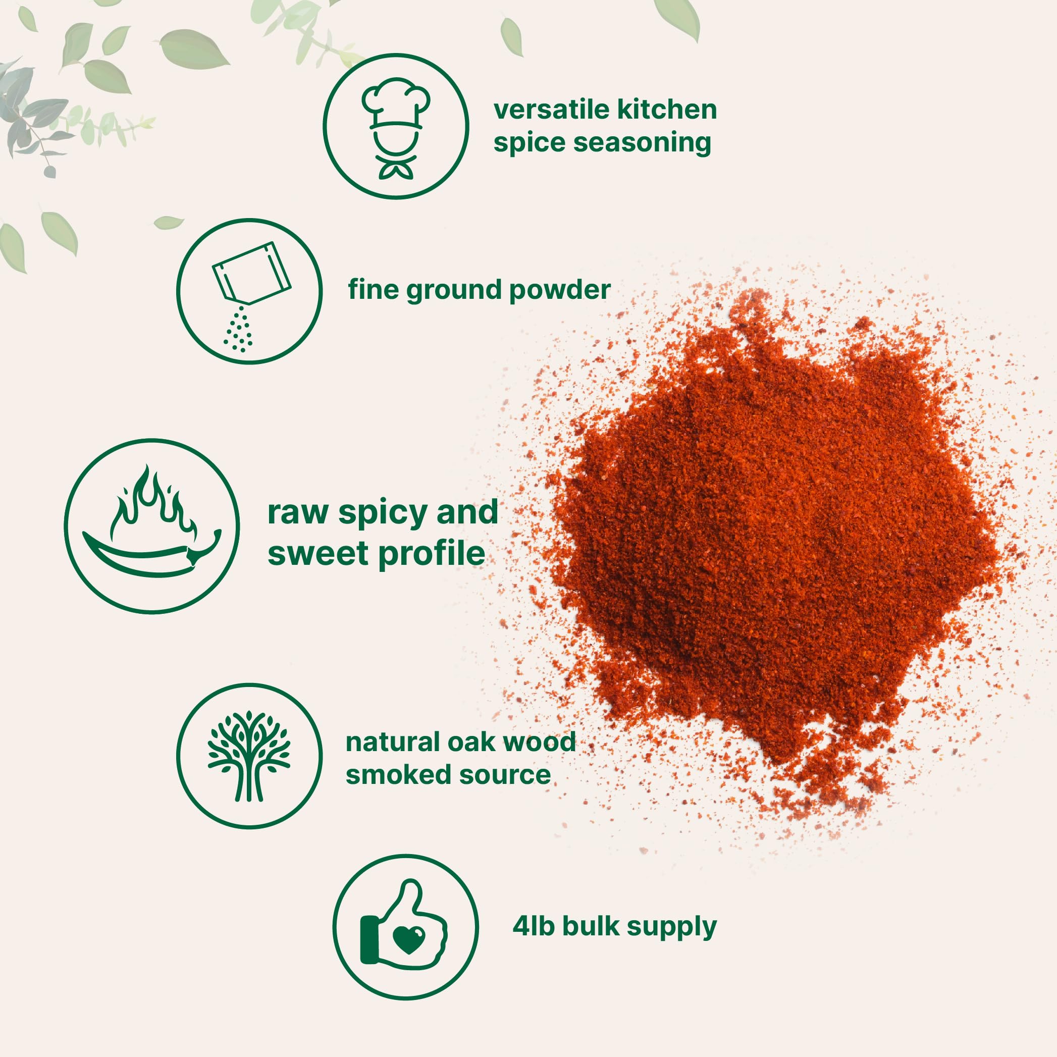 Spanish oak wood smoked paprika powder 4 lb