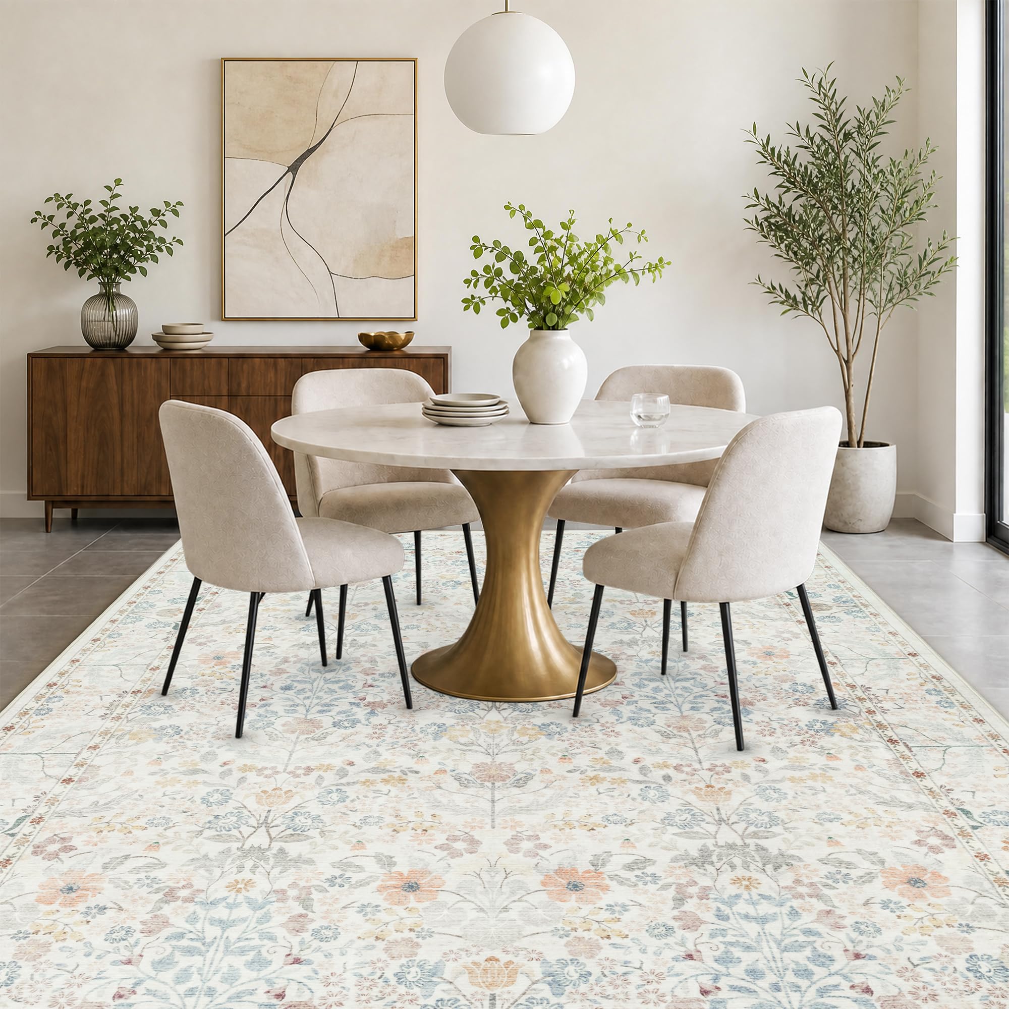 Machine washable rug for easy cleaning