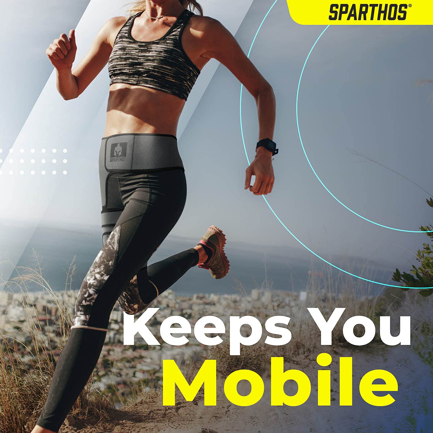 Sparthos brand compression wrap for daily use left leg
