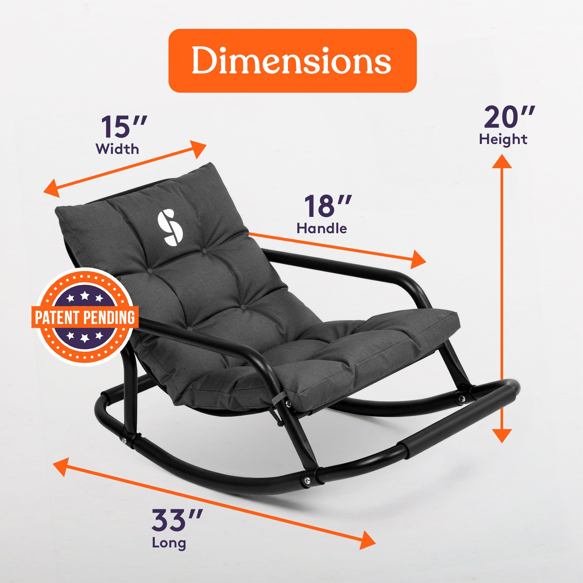 Special Supplies sensory rocking chair for kids charcoal playroom use