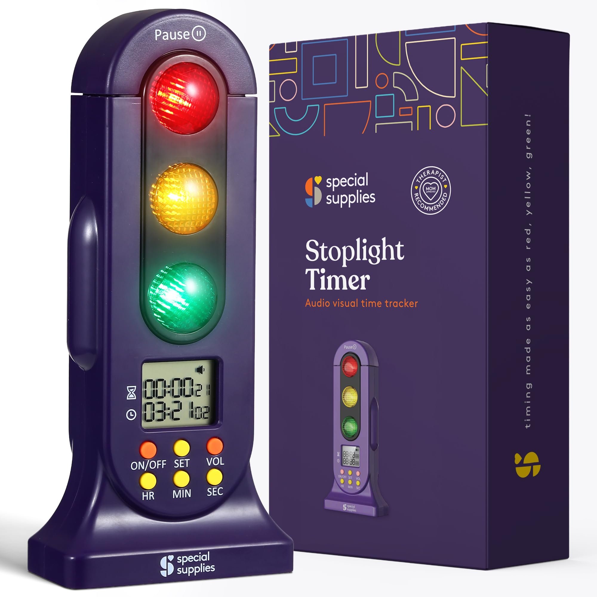 Special Supplies Stoplight Audio Visual Timer front view