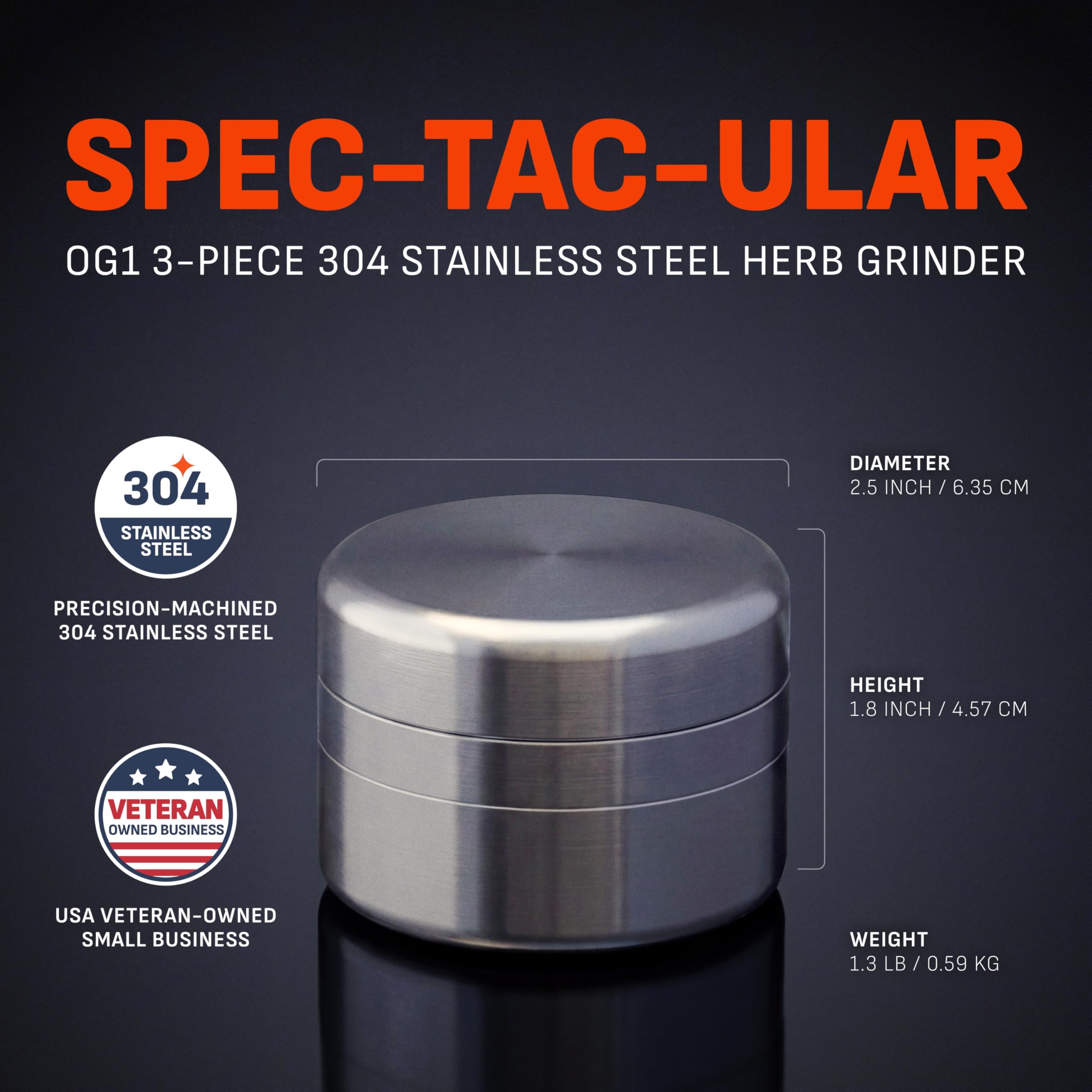 Specular OG1 easy to clean stainless steel construction