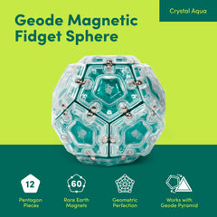 Geode Magnetic Sphere sensory tool close up components