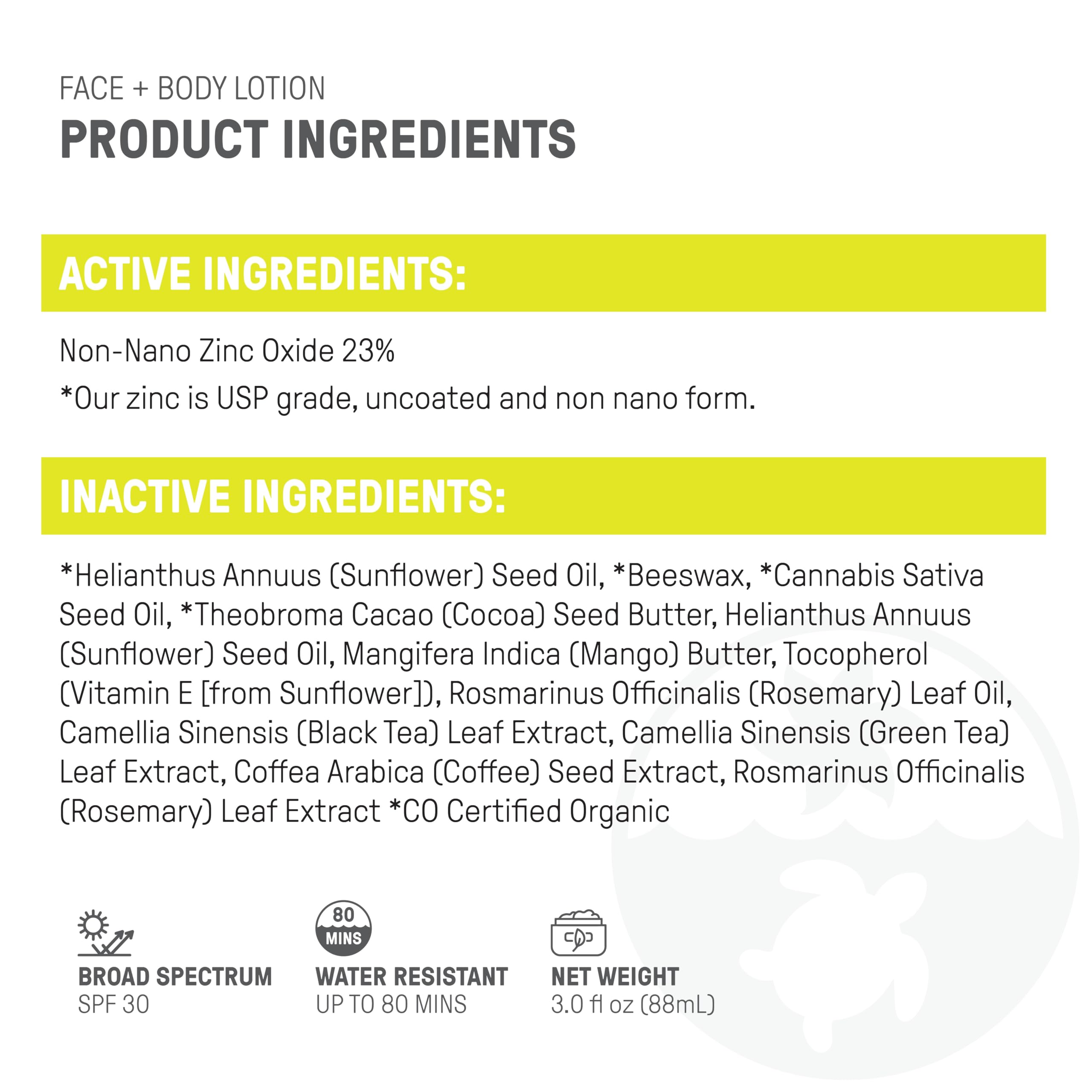 Antioxidants vitamins minerals in sunscreen formula