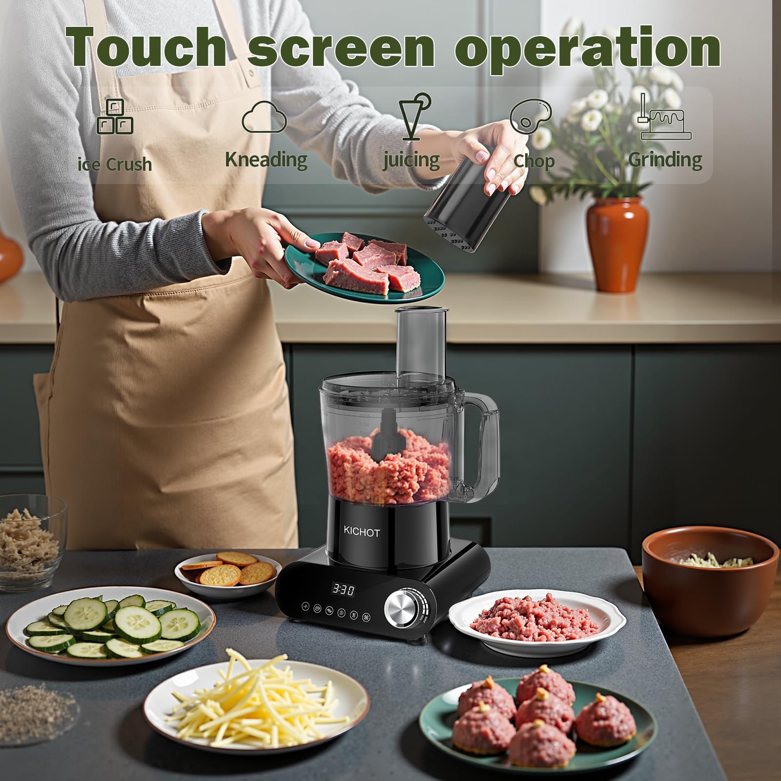 spice grinder attachment included