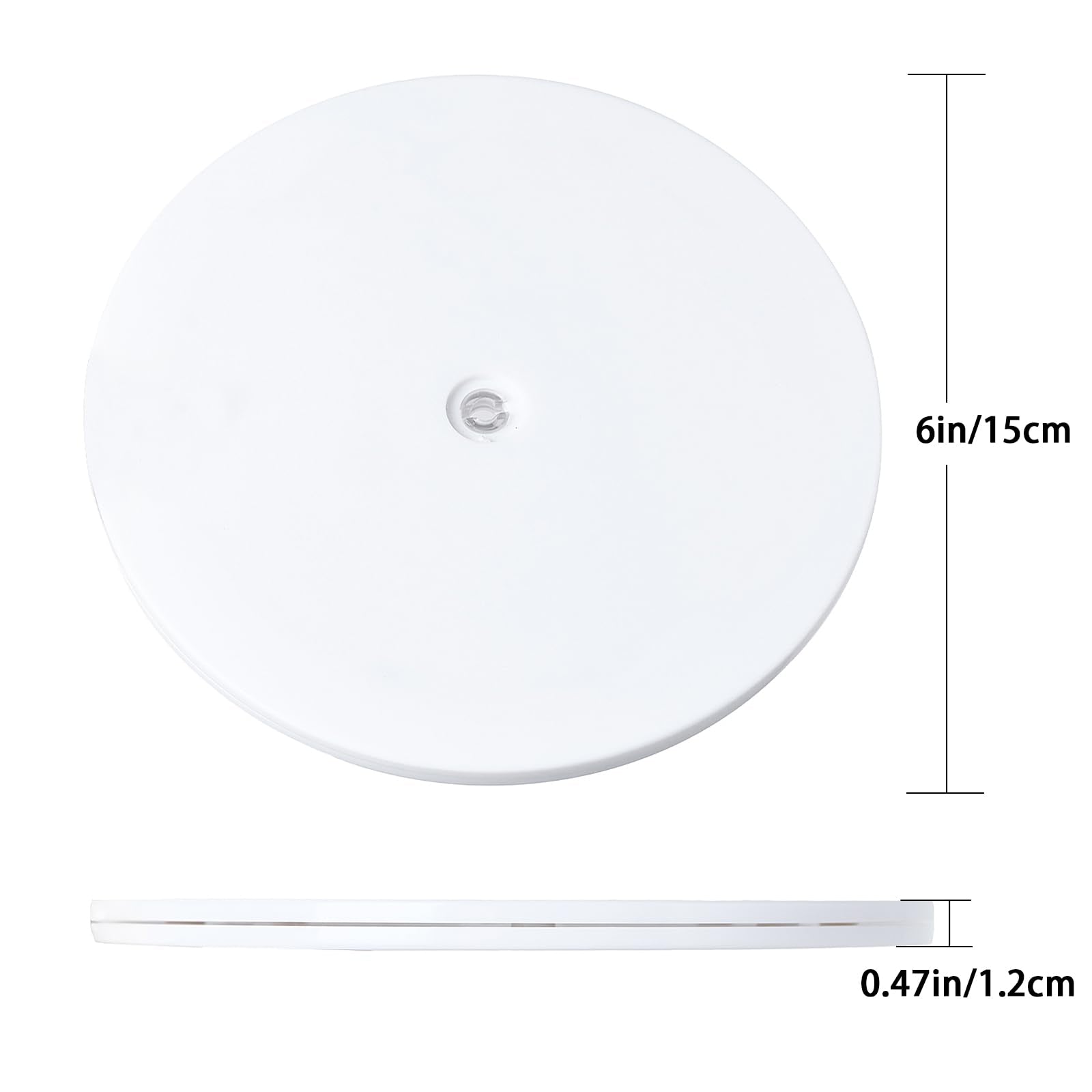 Spice organizer turntable 6 inch White acrylic