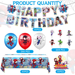 Spider and Friend Theme decorations kit for kids party