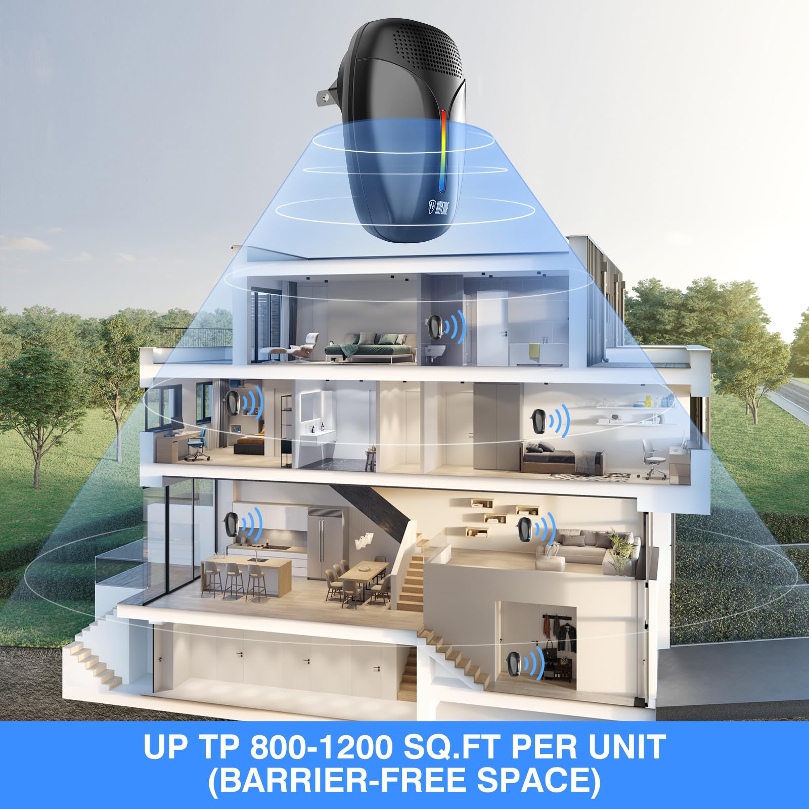 eco friendly ultrasonic pest control icon