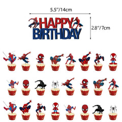 Tablecloth included in 52pcs Spider Birthday Decorations Pack