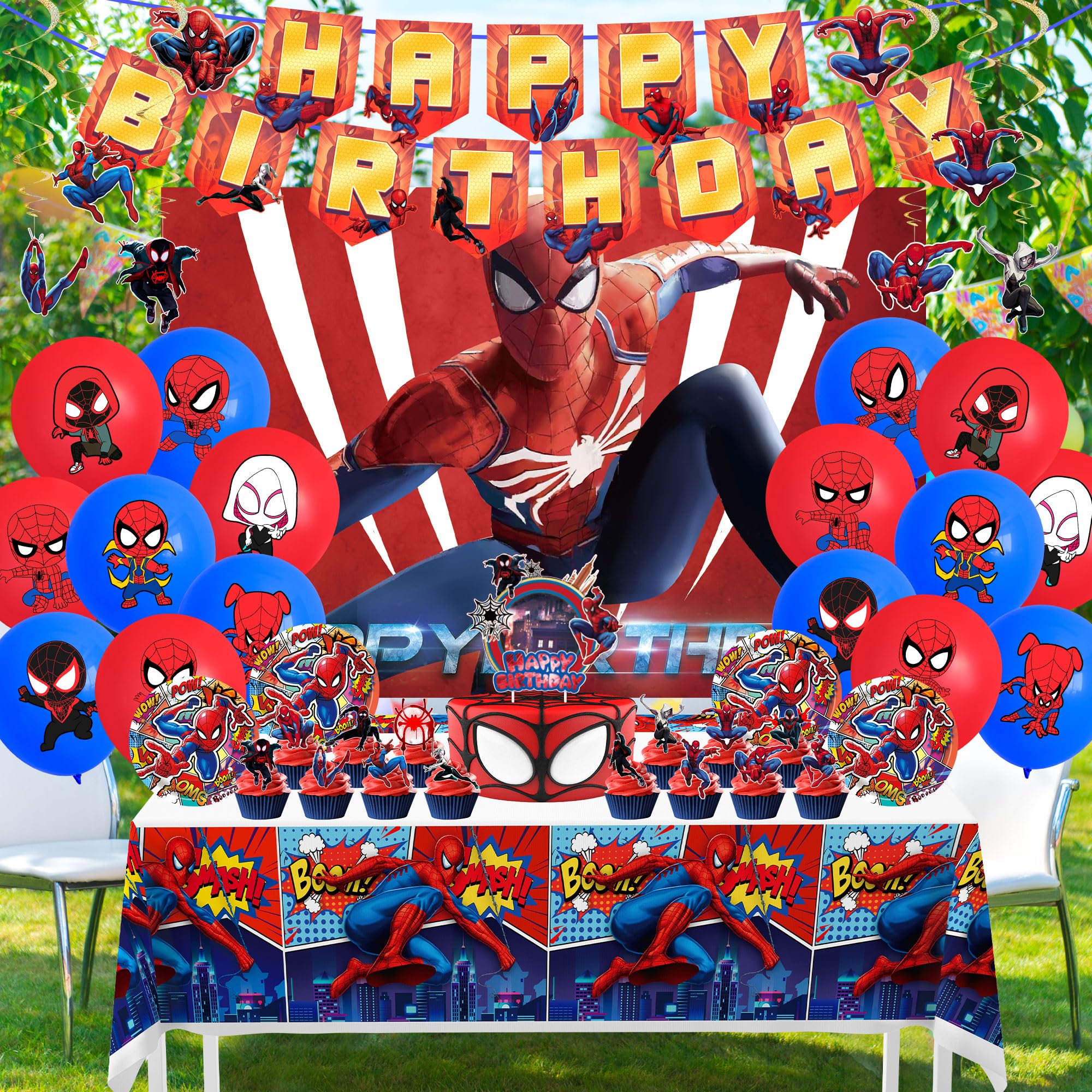 24 Cupcake toppers from Spider Birthday Decorations set