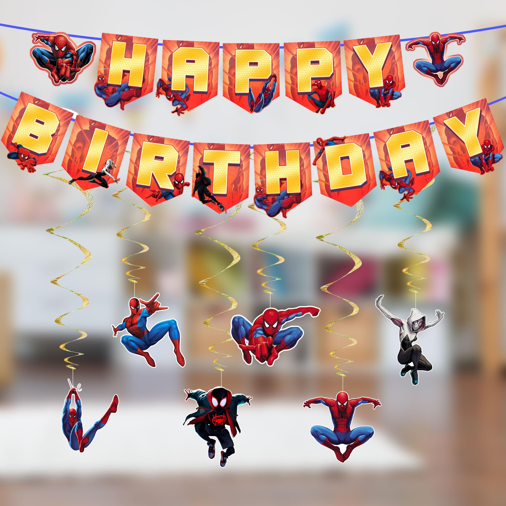 10 cups and 10 plates in Spider Birthday Decorations set