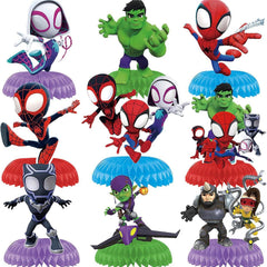 Spider Honeycomb Table Centerpiece for movie theme party