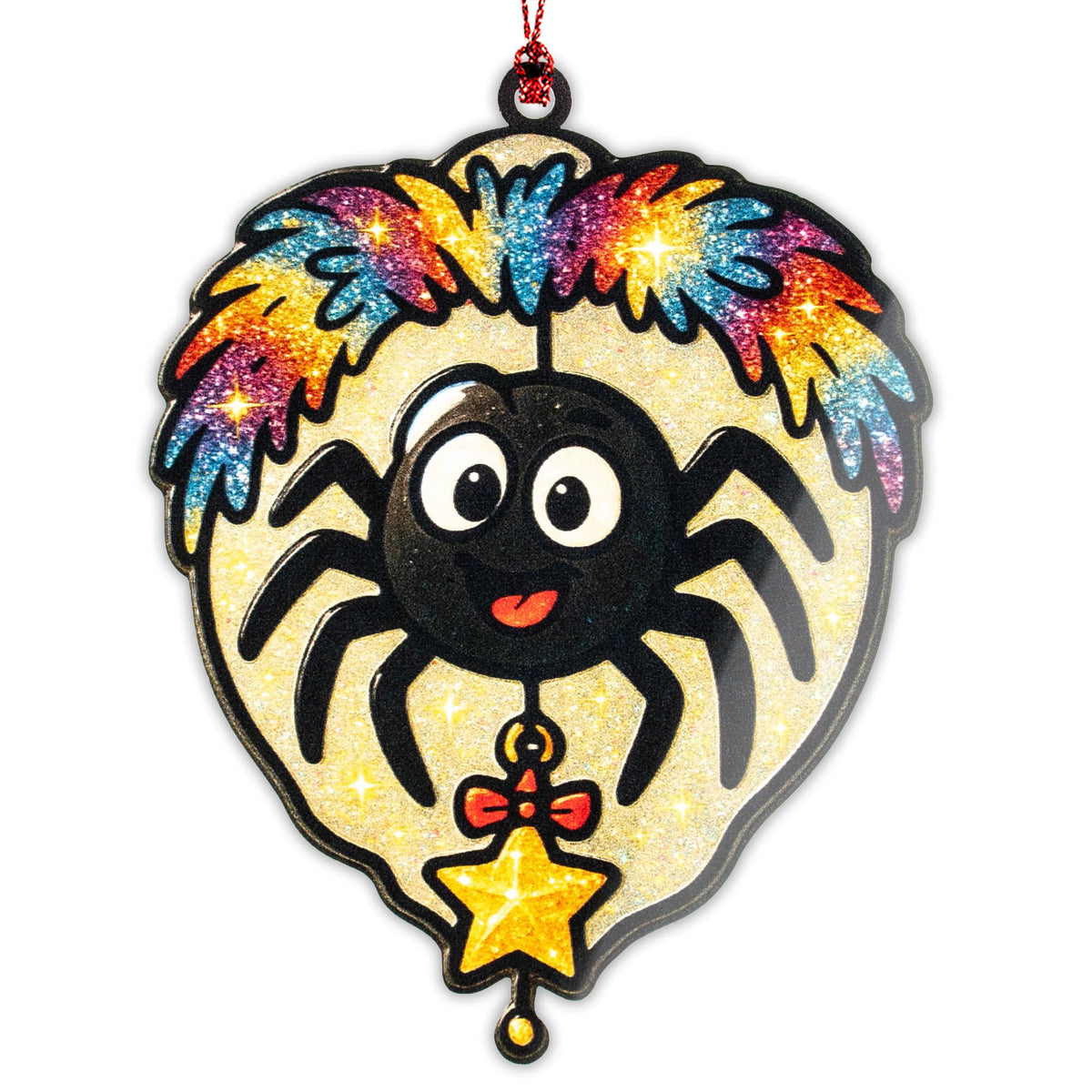 Spidergag 1 Christmas Spider Ornament on tree