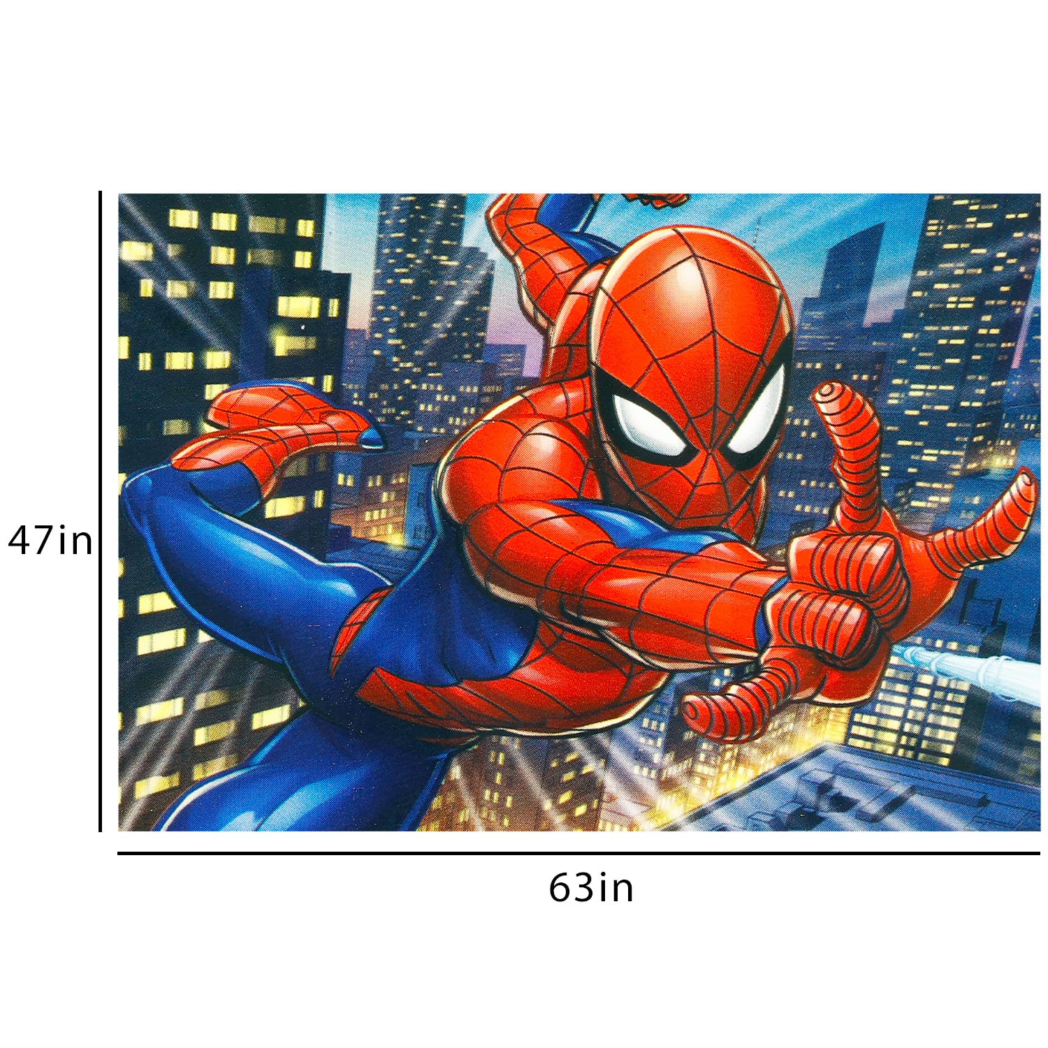 Spiderman stickers included with rug set
