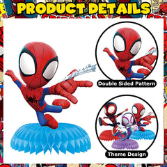 Spidey honeycomb centerpieces 3D design double-sided print