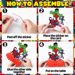 Spider themed centerpieces for kids party decor