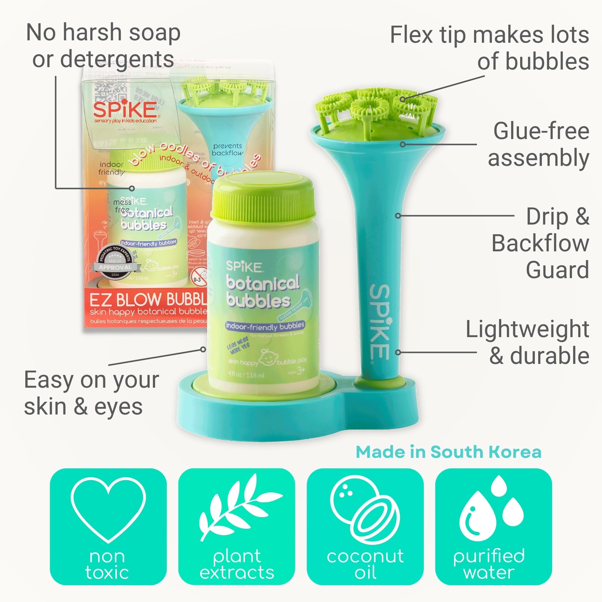 Spike Bubble Wand ready for use with Innobaby blower