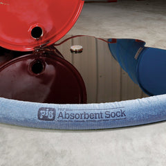 Absorbent sock with 3 inch by 4 foot dimensions for diking
