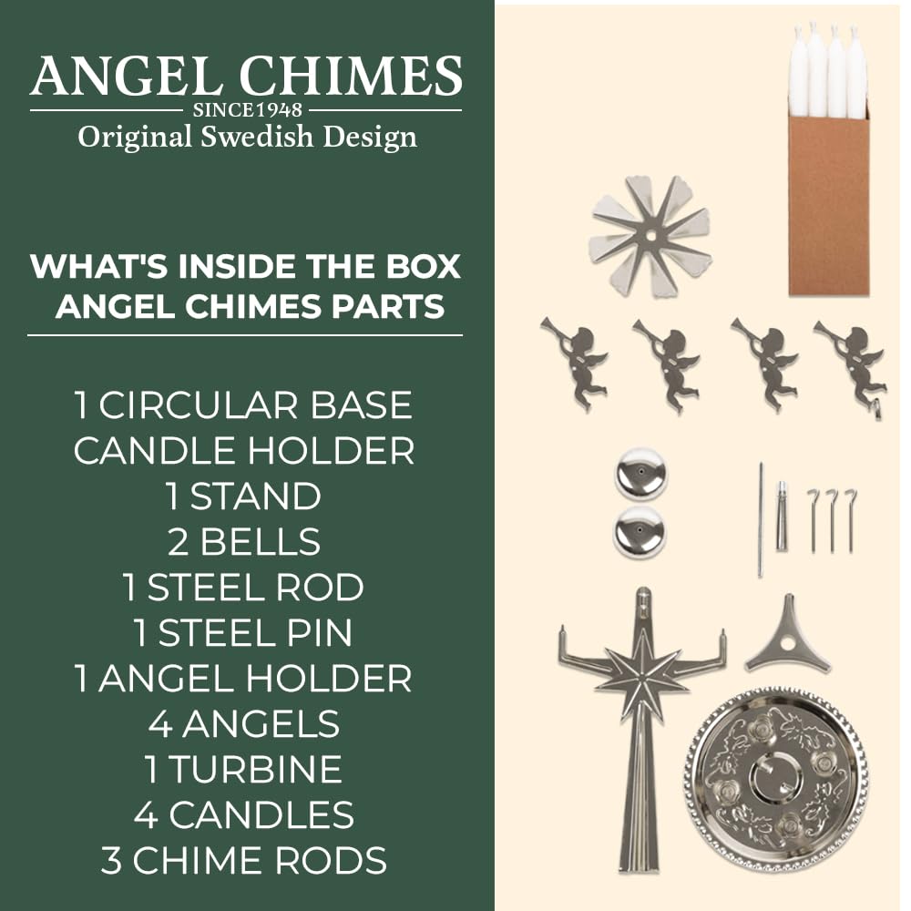 Brass and Silver Swedish Christmas decor chimes