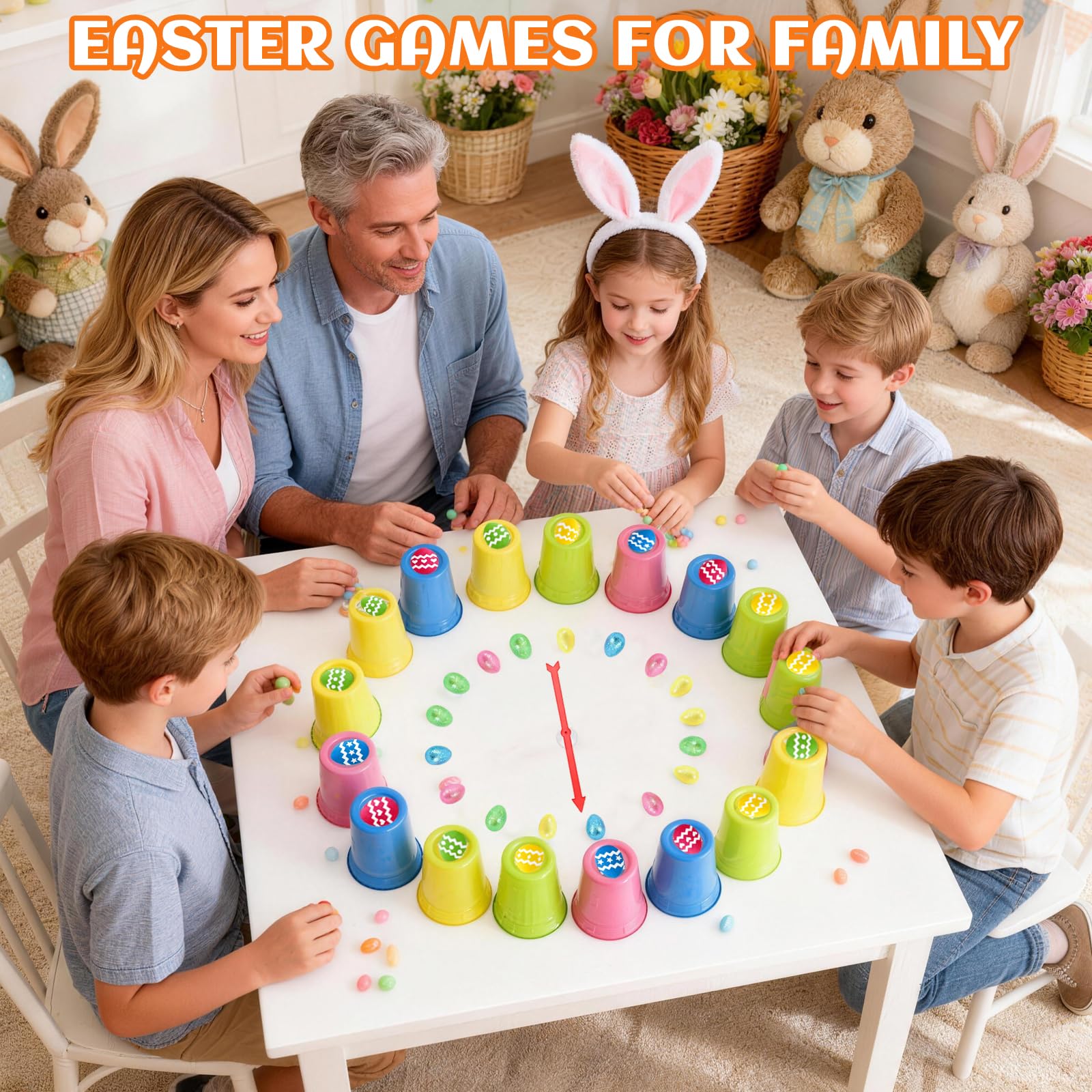 Precision spinning pointer included in the Easter game set