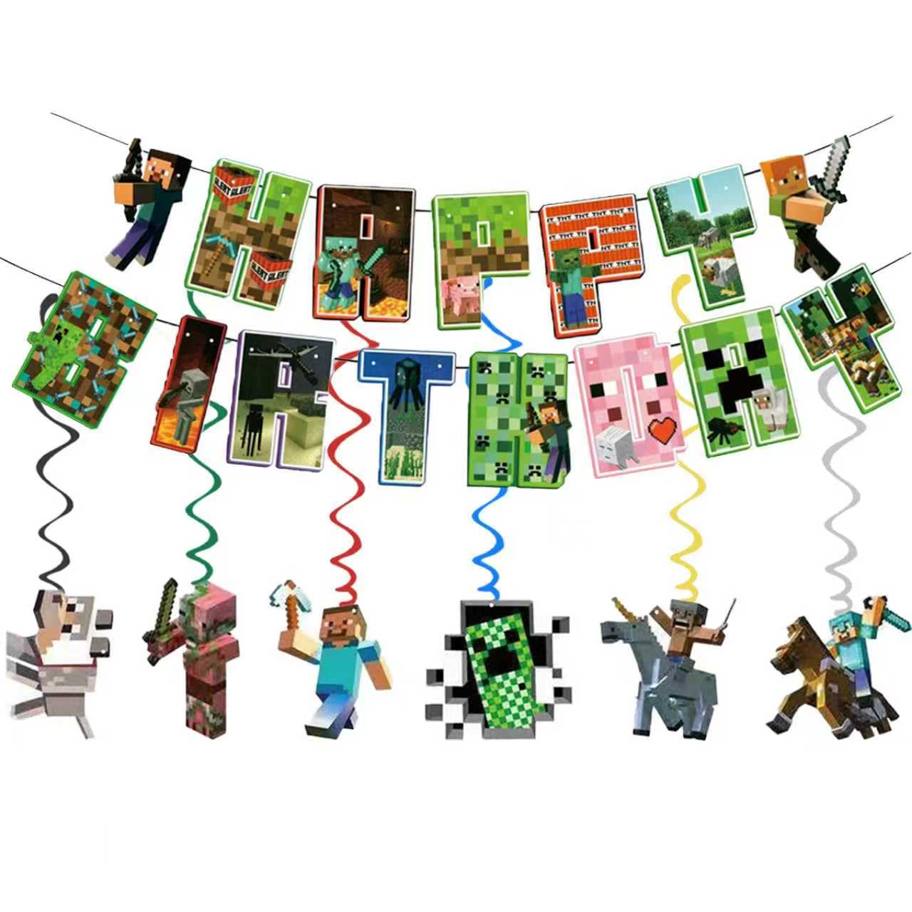 Durable Pixel themed party tableware with bright colors for celebration