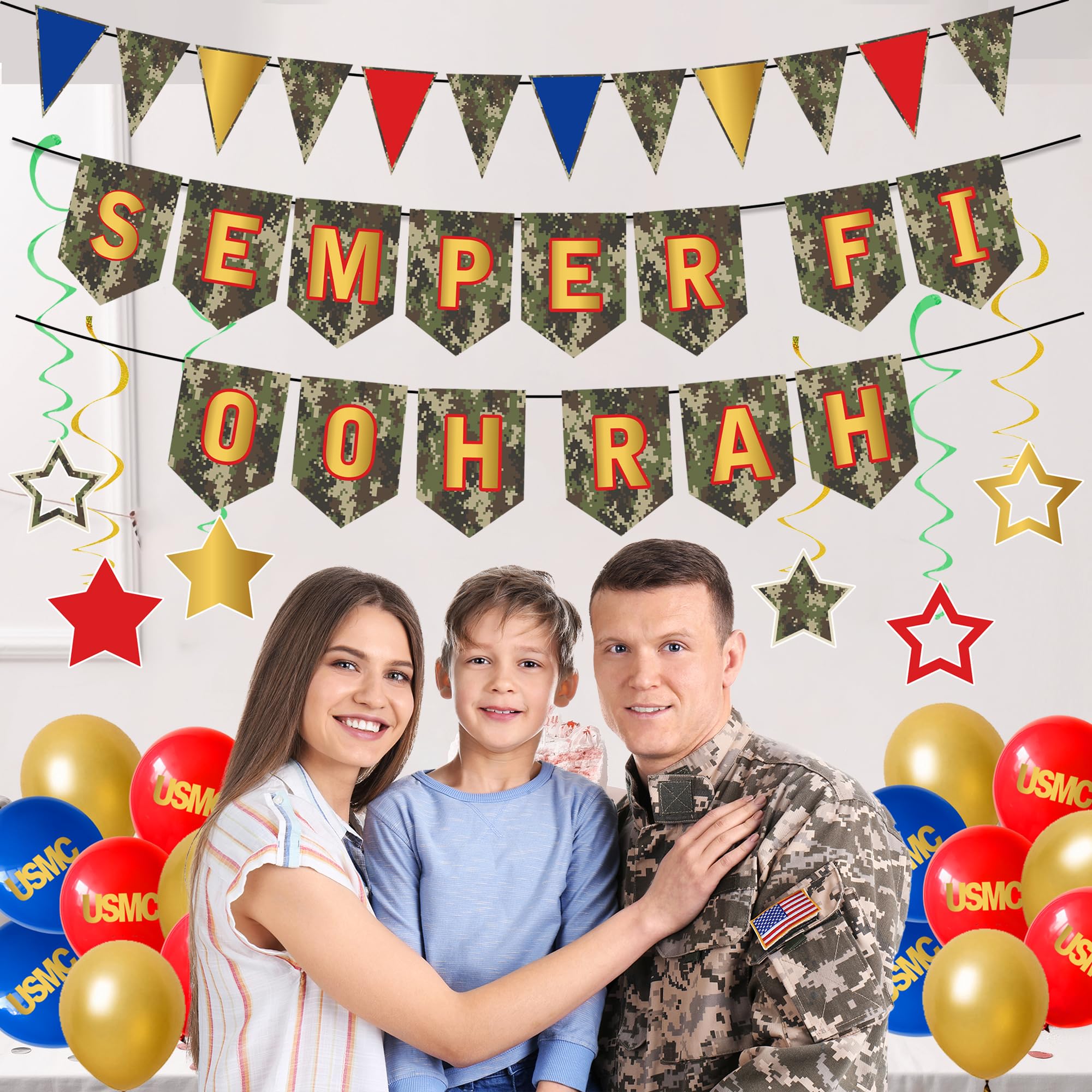 spiral star cards for Marine Corps celebration