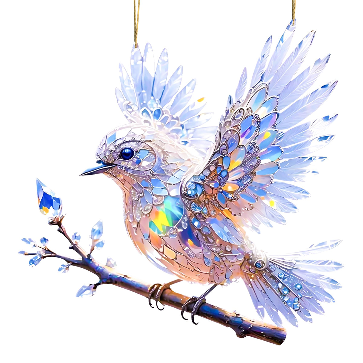 Spirit Bluebird Ornament on display