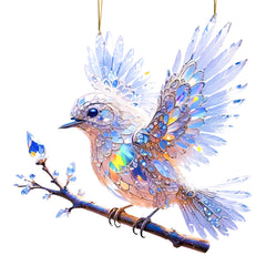 Spirit Bluebird Ornament on display