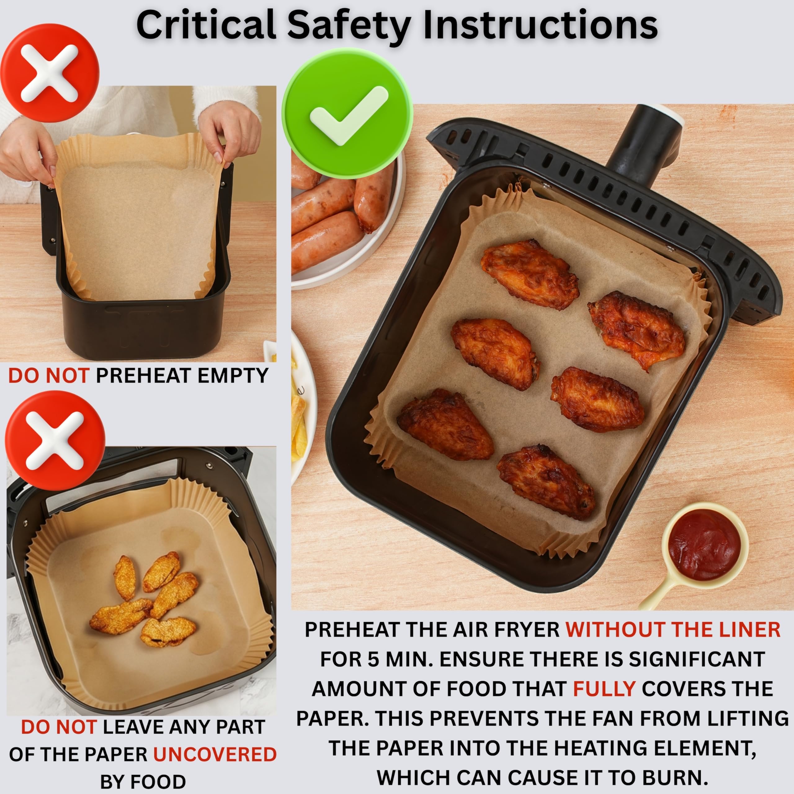 Unbleached BPA-free parchment liners Spixir