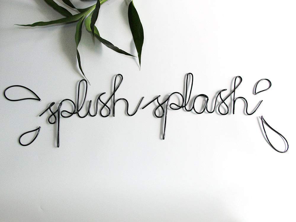Splish Splash wall art aluminum steel sign suitable for moisture-prone spaces