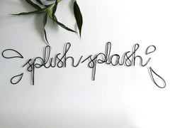 Splish Splash wall art aluminum steel sign suitable for moisture-prone spaces