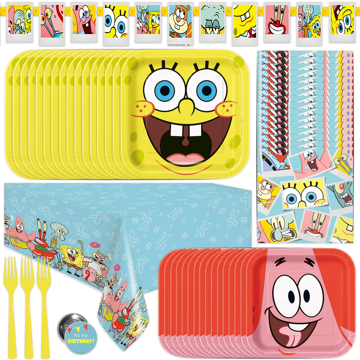 Banner from Spongebob Birthday Decorations set