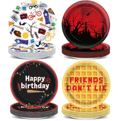 48Pcs spooky rustic alphabet plates 7 inch size