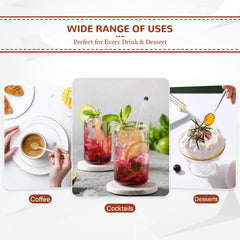 Heat resistant glass spoons for espresso and tea