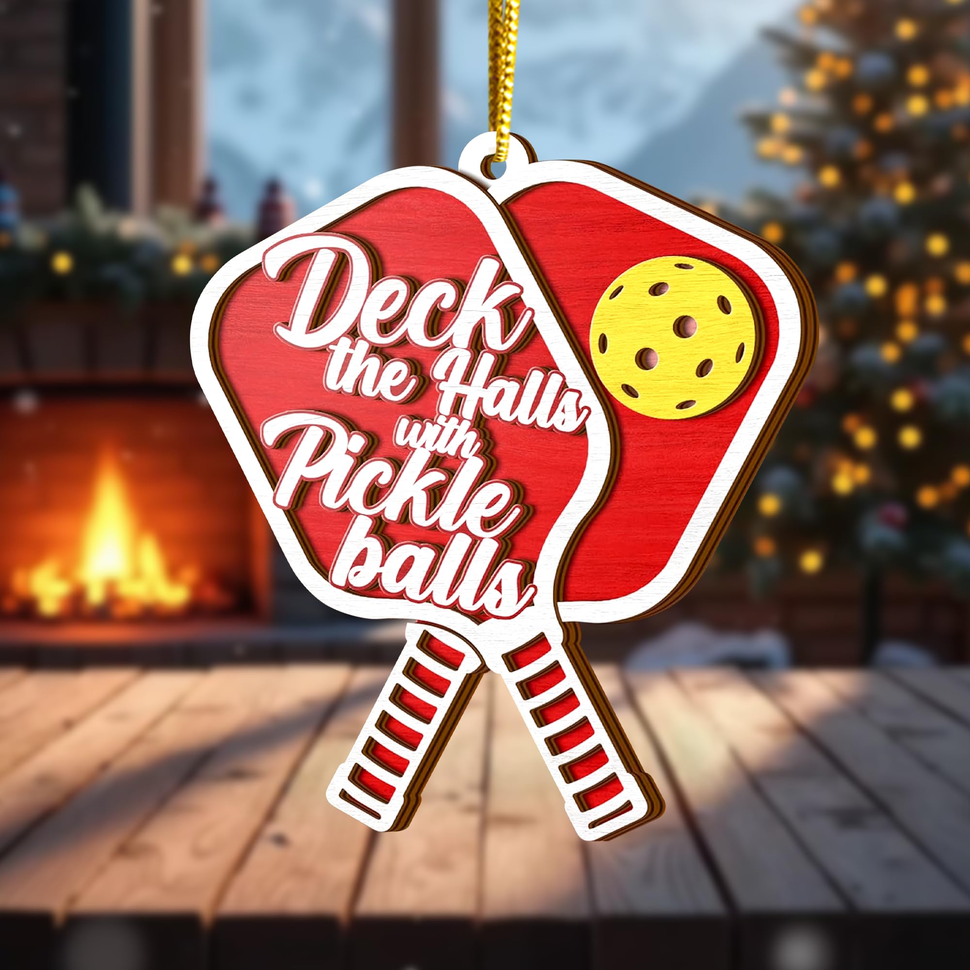 Gag Gift for Coworkers Pickleball Ornament