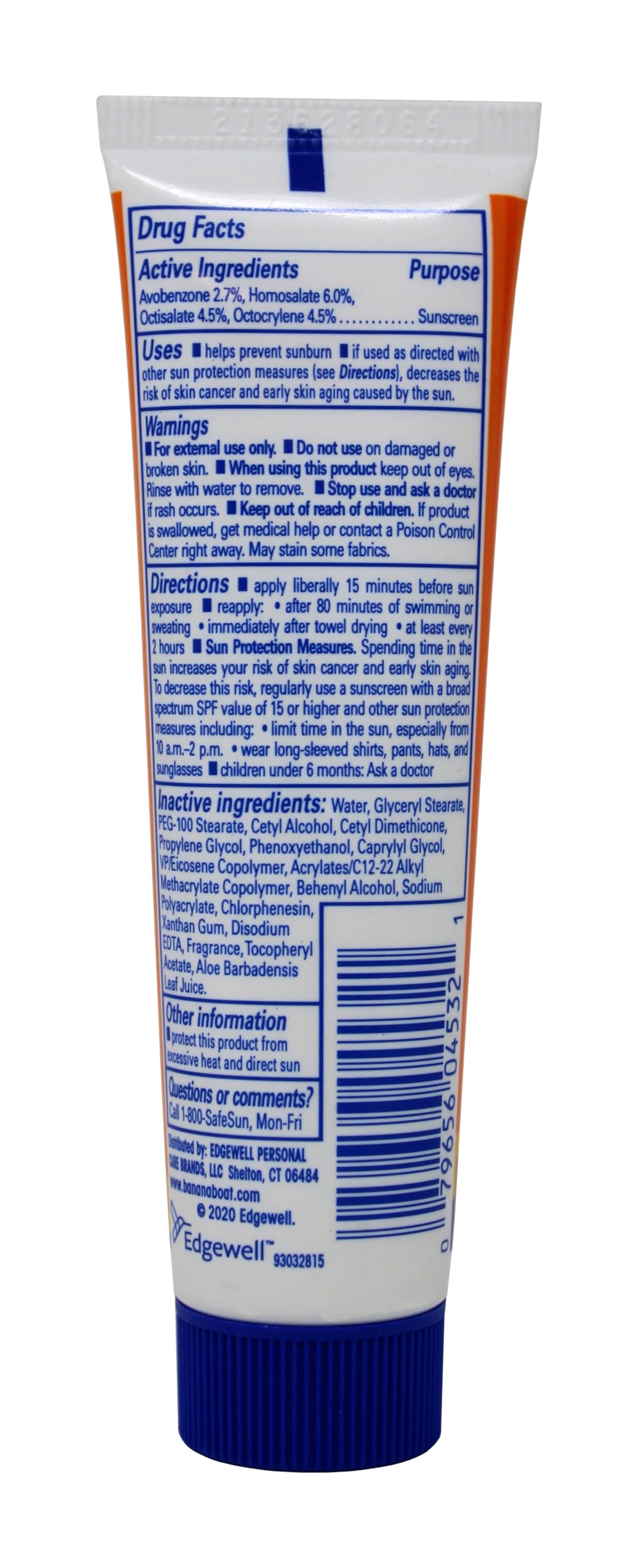 Sunscreen Lotion SPF 30 Banana Boat Sport Performance packaging