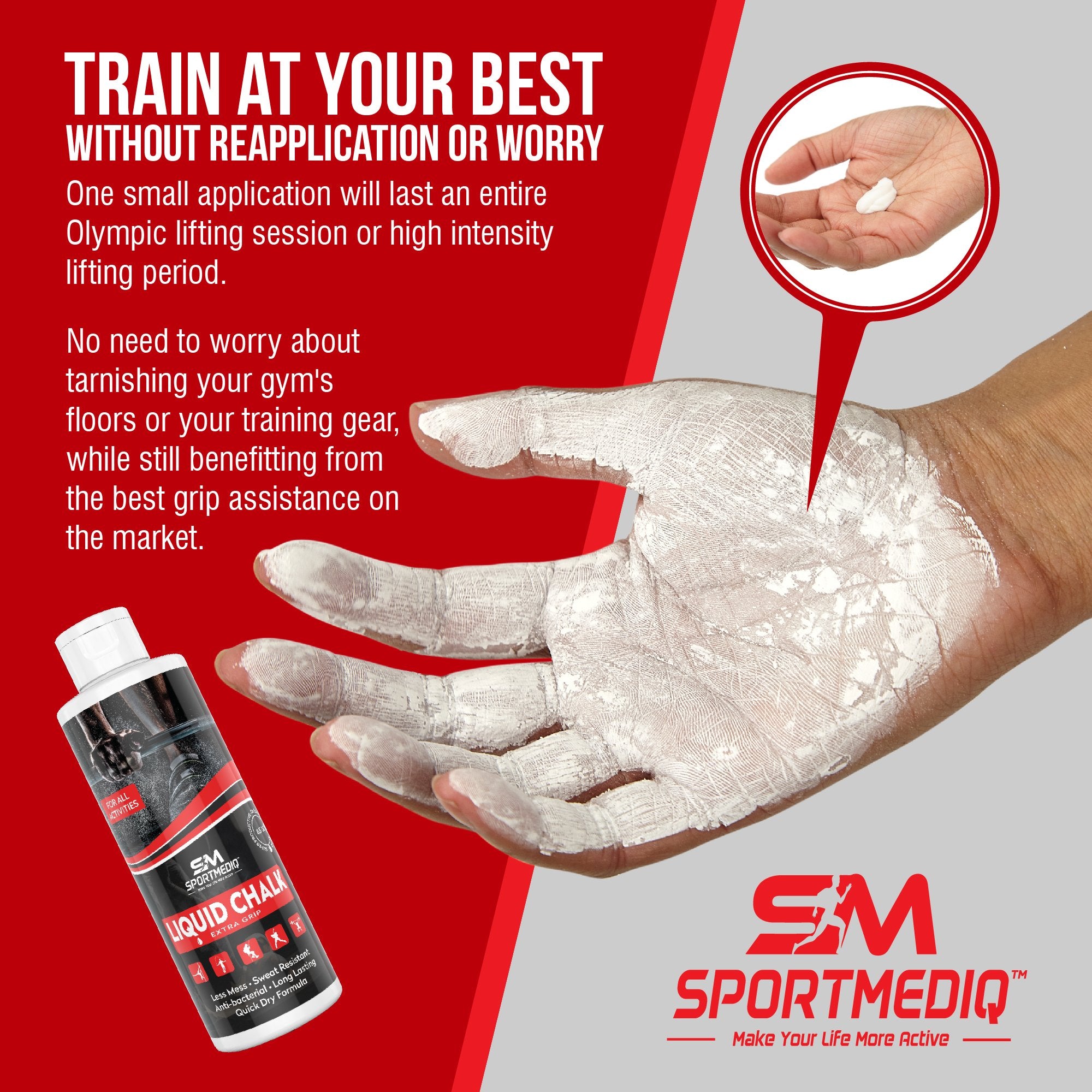 Gymnastics and CrossFit chalk for improved grip