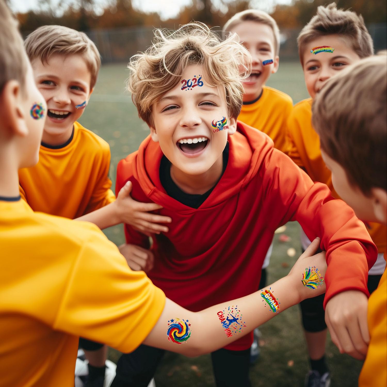 Soccer tattoos set for events and DIY projects