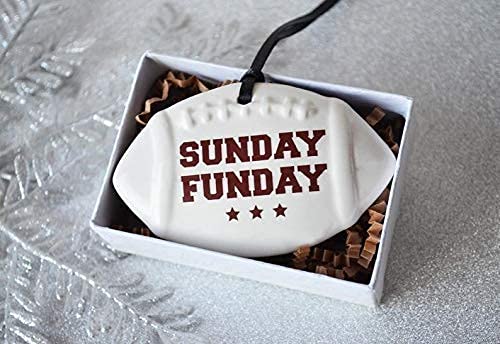 Sports Ornament with deep sepia brown printed text